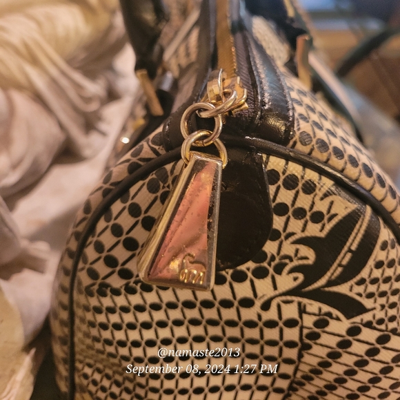 L.A.M.B. Gwen Stefani Samburu Speedy Satchel Leather Canvas Designer Celeb #33 - Picture 7 of 17